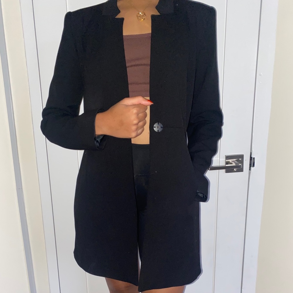 Zara inverted lapel blazer